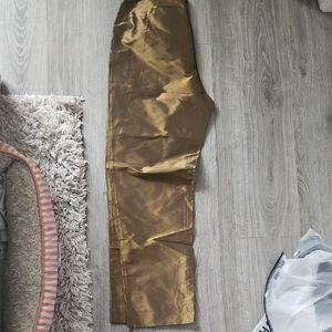 Lafayette 148 New York Bronze Satin Trousers Sz 8